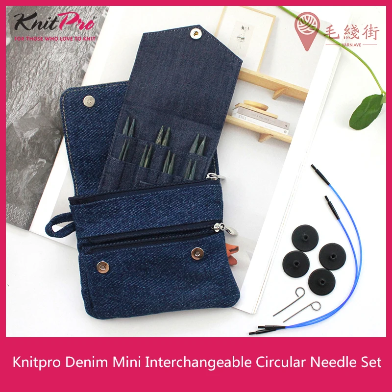 Knitpro  Mini Denim Interchangeable Circular Needle  Set-（Needle tips 50mm）