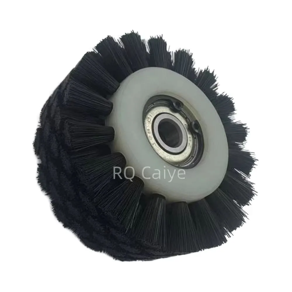 2 Buah Roda Sikat Mesin Pemotong Mati 65X27X8MM Roda Sikat Rol Sikat Keras Hitam