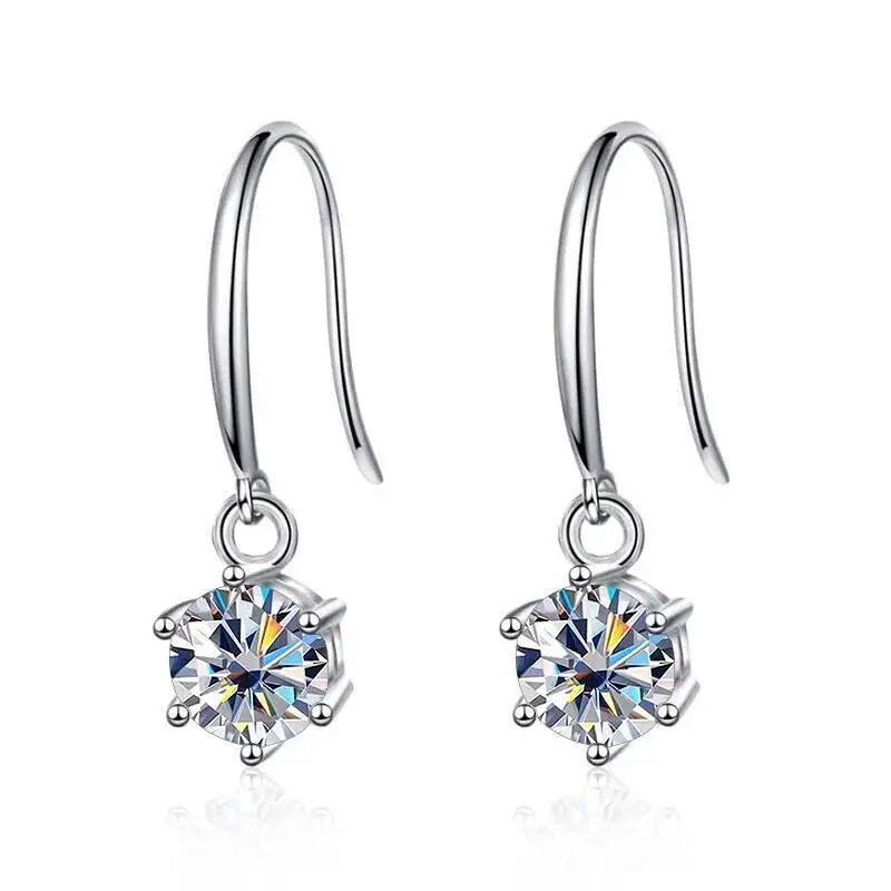 JoiasHome Tropfenohrringe aus 925er-Sterlingsilber, 0,5 Karat, funkelnder Moissanit, für Damen, klassischer edler Schmuck, besteht den Diamanttest – Detail 14