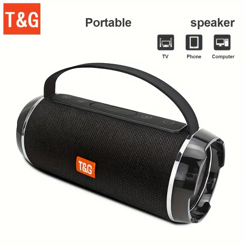 TG116C Tragbarer Outdoor-Lautsprecher, kompatibel mit kabellosen Geräten, niedlicher kleiner Würfellautsprecher, Musikplayer, unterstützt USB/TF/FM-Radio.