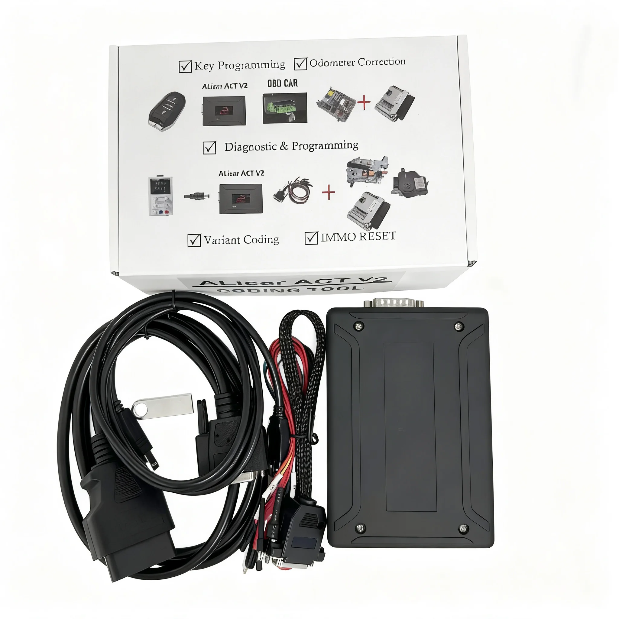 ACT V2 Coding Tool ECU Chip Tuning Multi Functional Key Programming Diagnostic Tool For Citroen/ FIAT/OP-EL/Peugeot/To-yota