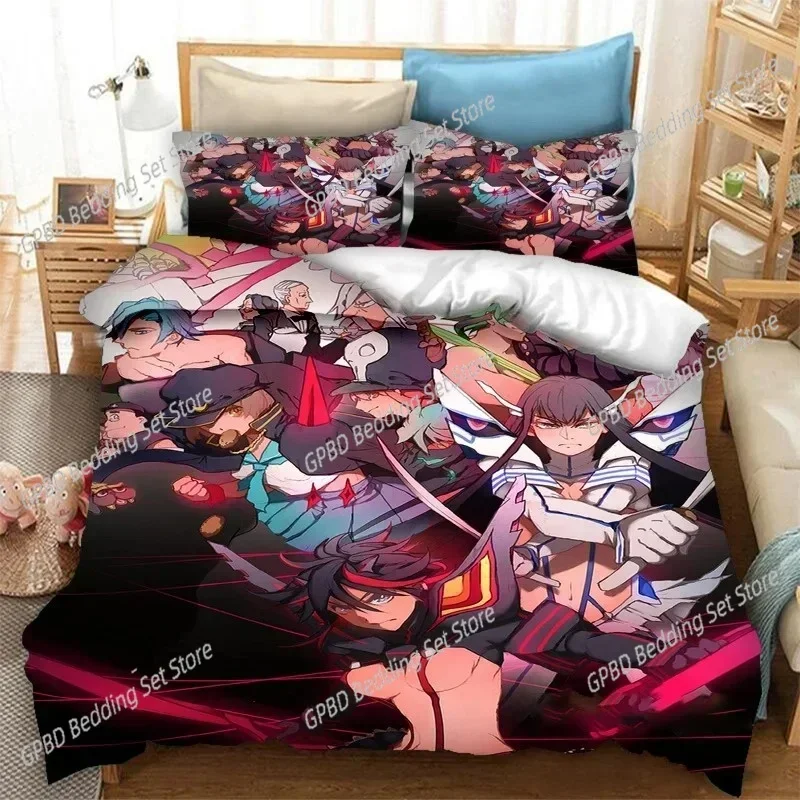 3D Printed KILL la KILL Comfortable Duvet Quilt Cover Pillowcase Bedding Set Children Bedroom Decoration Home Textile