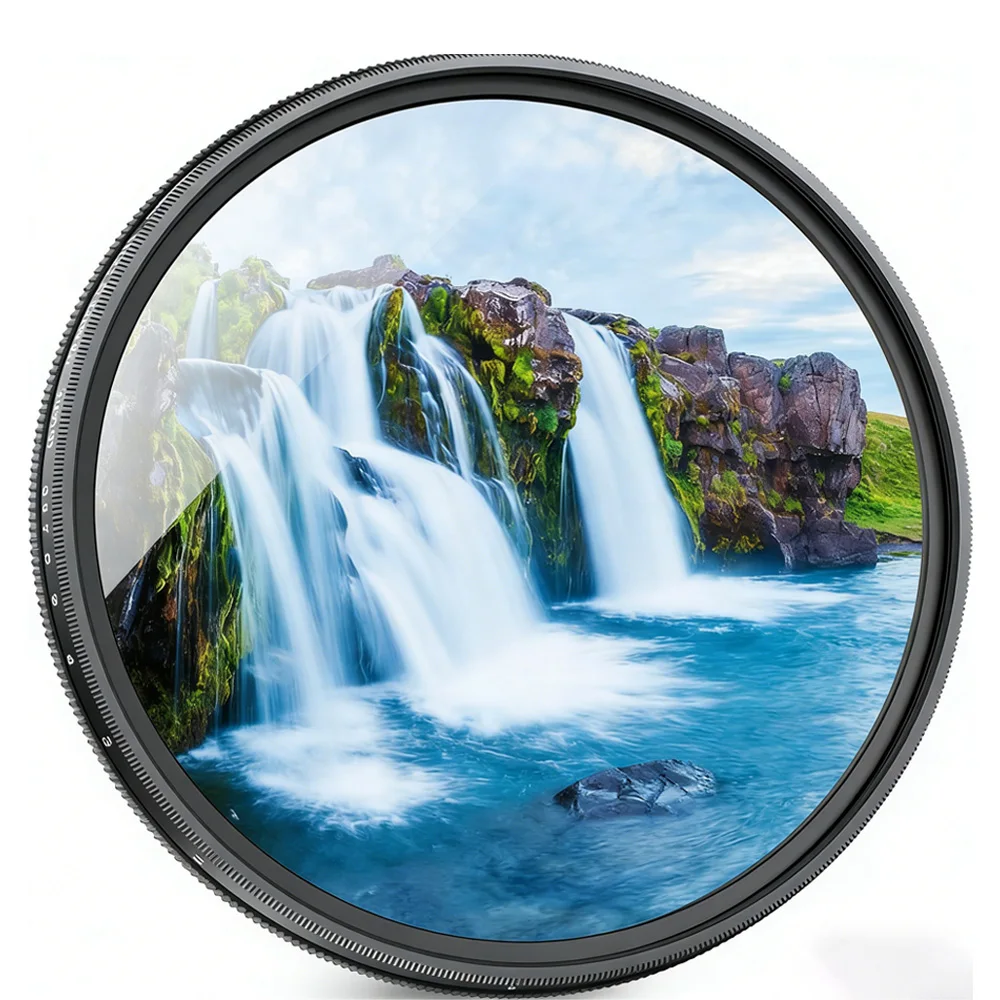 ND2-400 Fader Variable Adjustable ND Filter 49 52 55 58 62 67 72 77 82mm Suitable for Canon Nikon Sony SLR Camera Lense