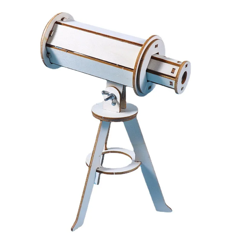 Tecnología de telescopio astronómico Pequeña producción Estudiantes de la escuela primaria Ciencia y educación creativa hecha a mano STEAM Childre