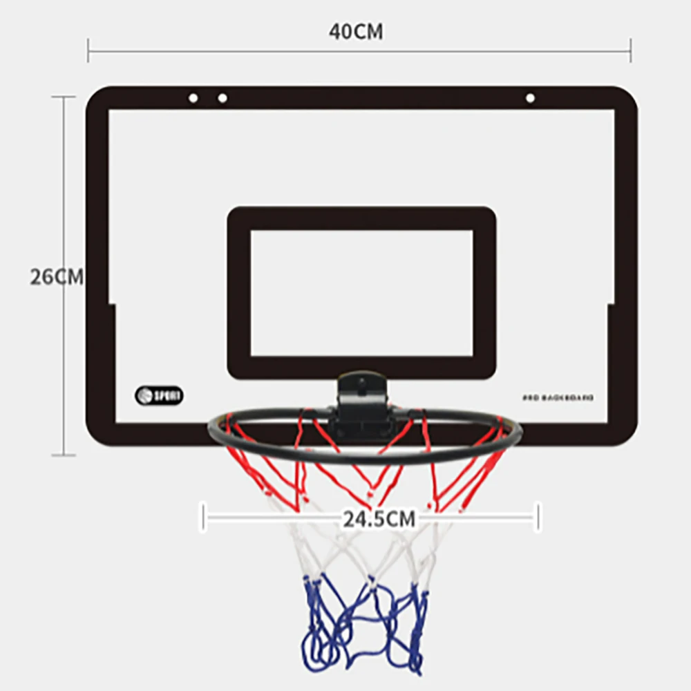 Ajustável Mini Basketball Hoop Set para Crianças, Brinquedo Indoor, Preto, Presentes para Adolescentes