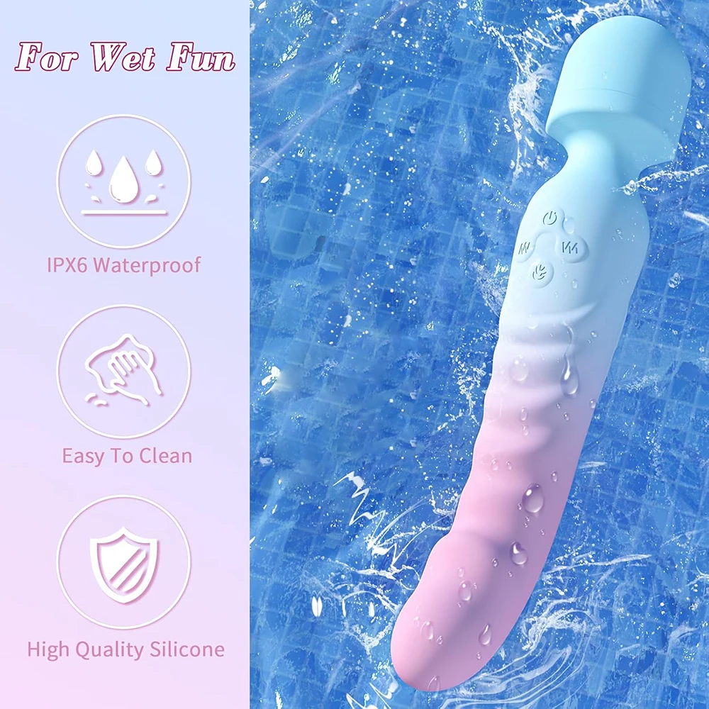 女性用大人のおもちゃ 乳首 乳房 Gスポット マジックワンド クリトリス刺激 強力振動 パワフル 3in1モード AVバイブレーター