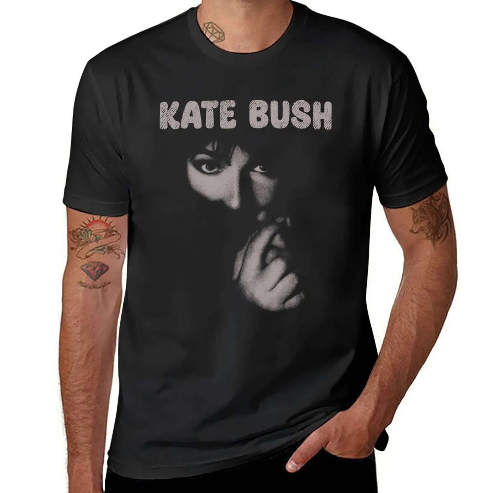 New PENCILART - Kate Bush eyes T-Shirt korean fashion summer tops Tee shirt tees mens graphic t-shirts funny