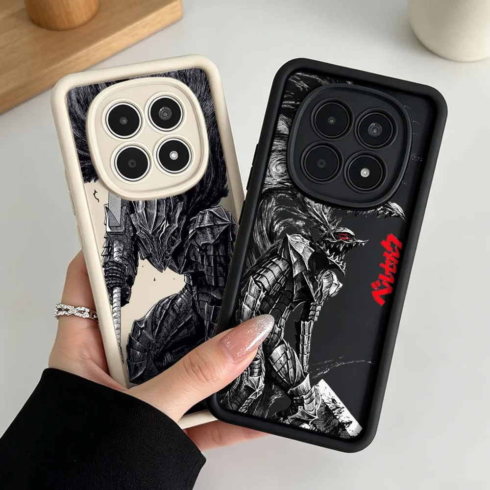 Berserk Guts Fighting Phone Case For Xiaomi Redmi Note 15 14 13 12 11 10 14S 11S Pro Plus 5G Eye Ladder Silicone Cover