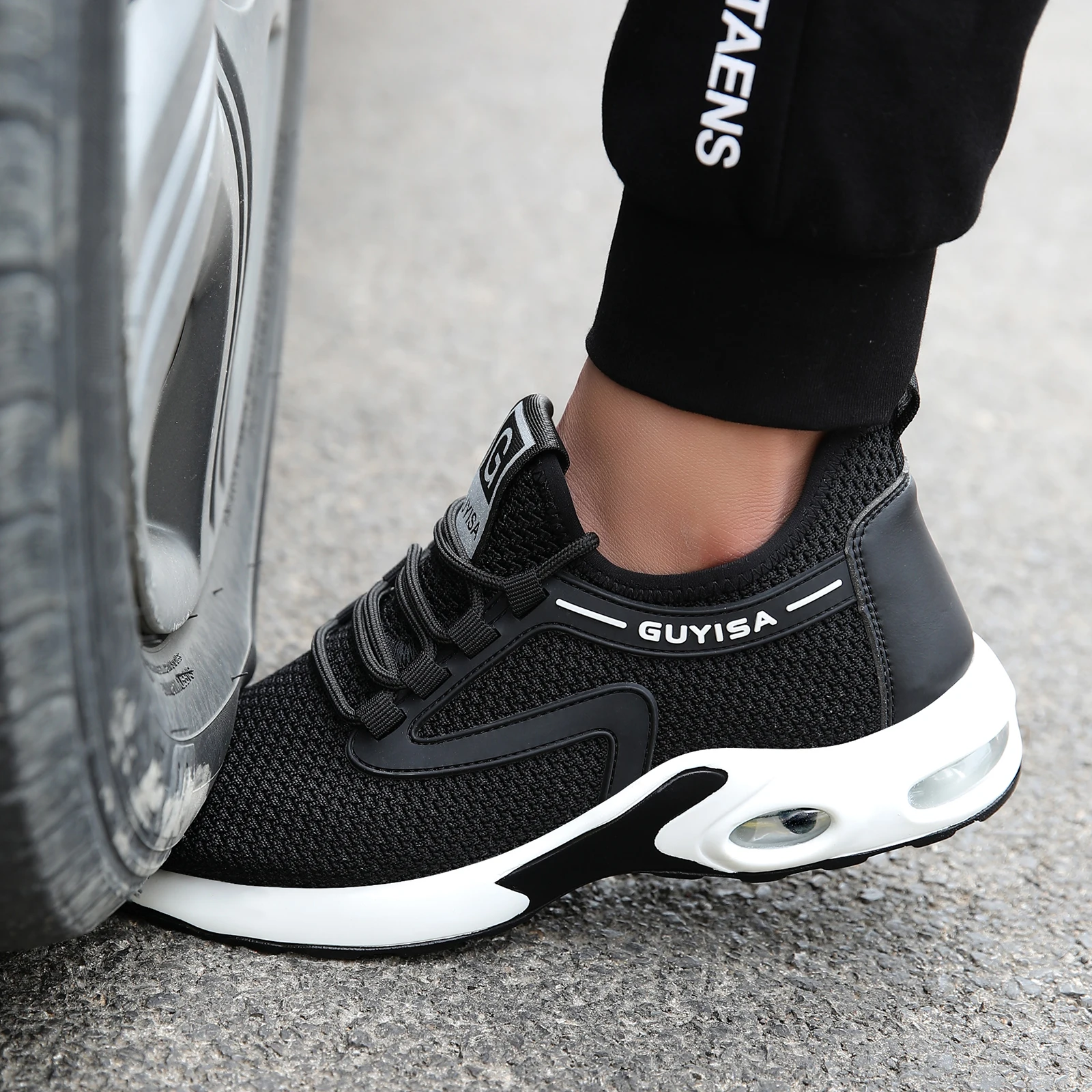 

Men's Work Shoes with Anti-Snare and Anti-Pierce PU Soles, Lightweight, All-Season