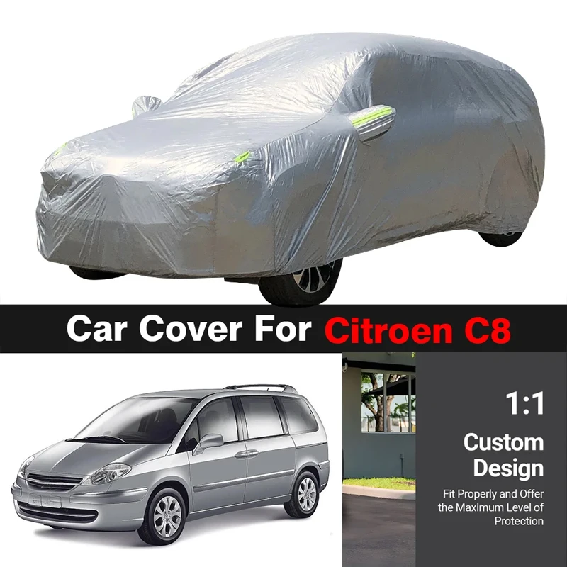 

Full Car Cover MPV Outdoor Anti-UV Sun Shade Rain Snow Ice Protection Cover Dust Proof For Citroen C8 2004-2012