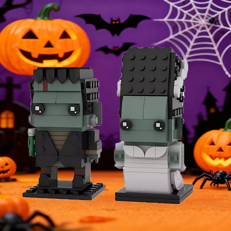 

MOC классический фильм ужасов «Невеста Франкенштейна Brickheadz строительные блоки фигурки набор детские кирпичные игрушки подарки на Хэллоуин