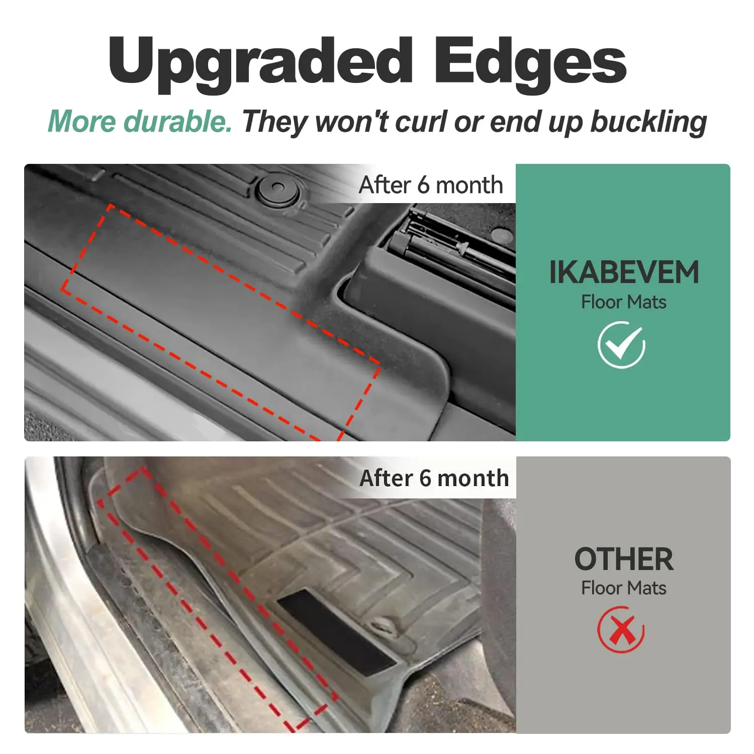 سجادات أرضية لسيارة تشيفي سيلفرادو/جي إم سي سييرا 1500/2500HD/3500HD بدون صندوق تخزين المقعد الخلفي، مقعد المقعد الأمامي #6