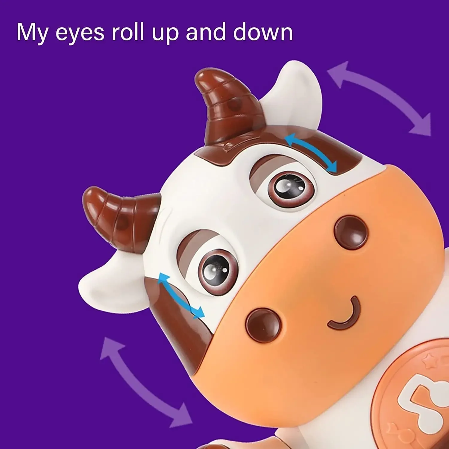 Jouets musicaux de vache dansant et marche, jouet de vache pour enfant avec musique et lumières LED, jouets de danse pour enfants