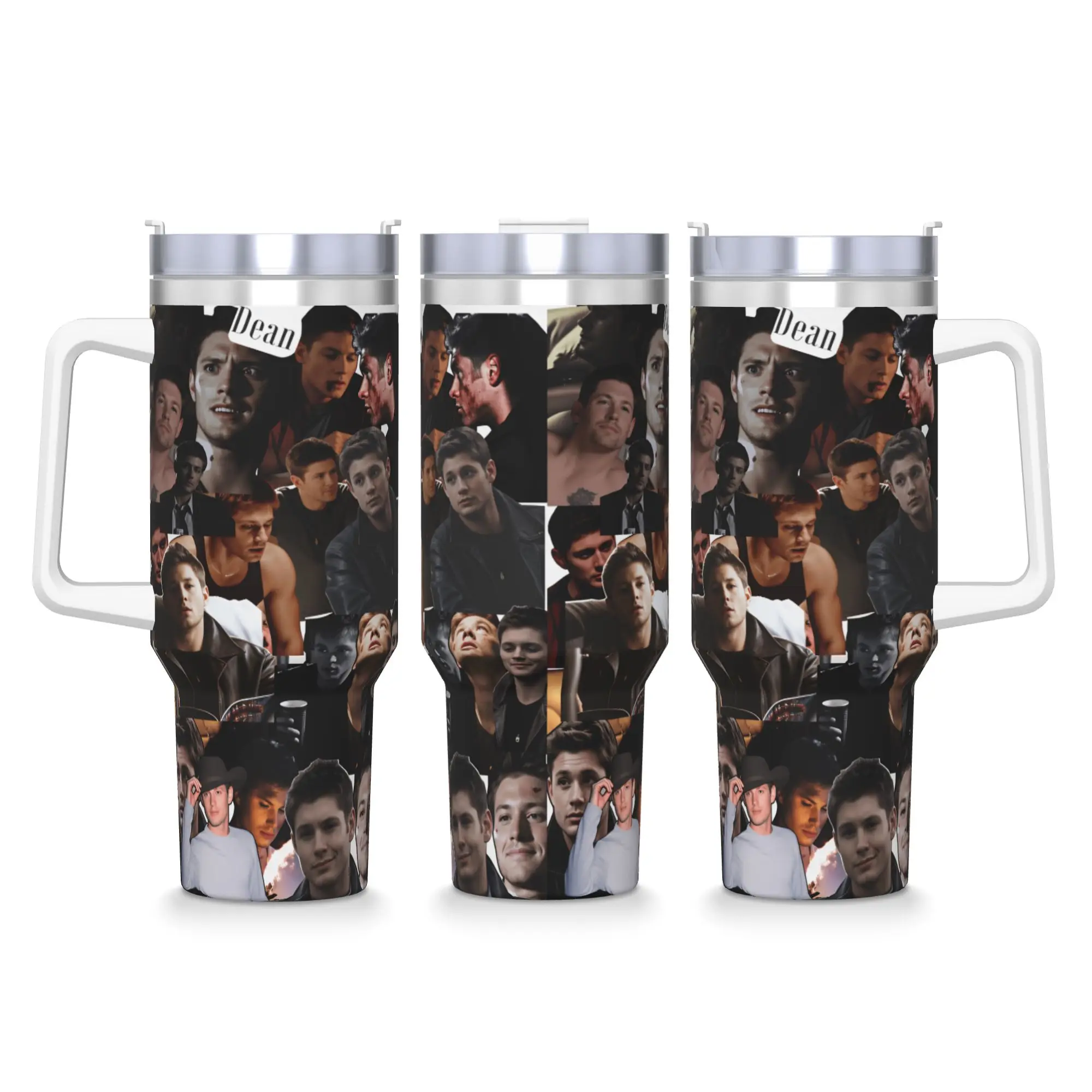 Sam Winchester Supernatural Collage Printed Stainless Steel Tumbler  Travelist Mugs Cup 40oz Hot Milk Tea Water Bottle