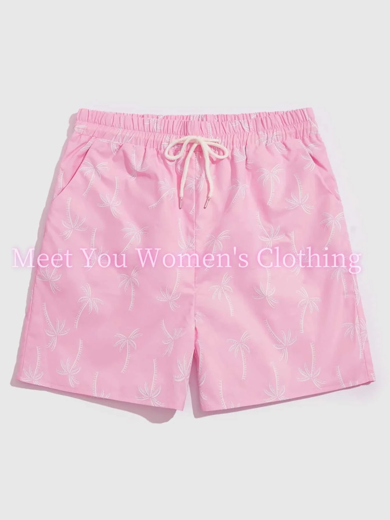 Women Summer Classic  Beach Short Pants Fashion coconut tree Print Women Gym Shorts Daily casual  Shorts women clothing