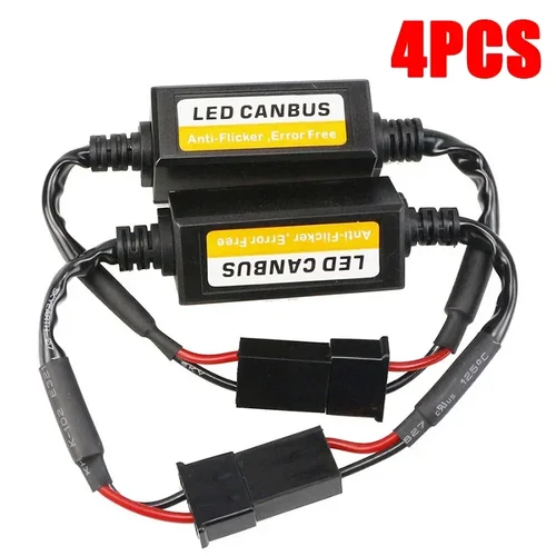 Imagen 2 del producto Coche 1/2/4 Uds cancelador de advertencia Plug & play controlador de resistencia de carga Canbus Led H1/h3/h4/h7/h8/h9/h11 decodificador Led duradero 12v
