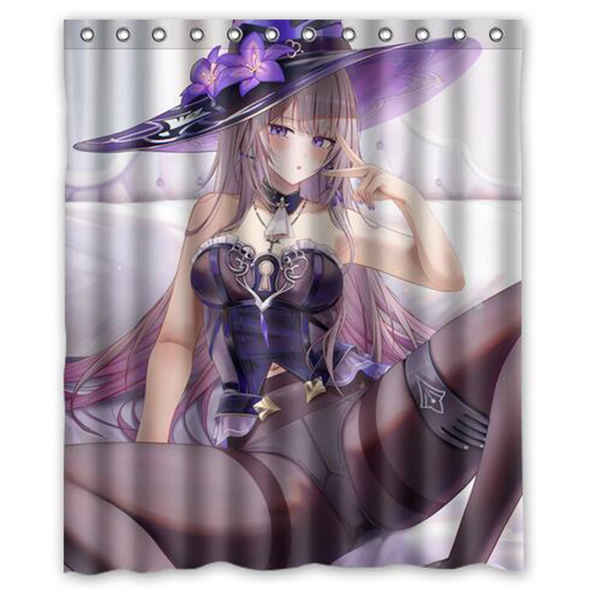 

150x180 см Herta Ruan Mei аниме девушка индивидуальный персонализированный полиэстер занавеска для душа домашний декор для ванной комнаты