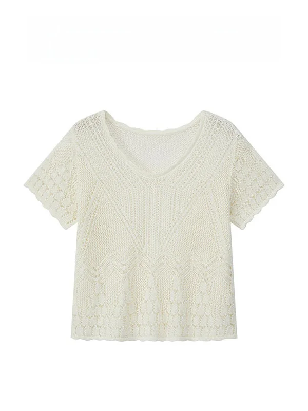 

Iris Jeju Island Summer 2026 Slimming ort Sve Raseel Linen Commute Sle Women's T-irt 26SY497