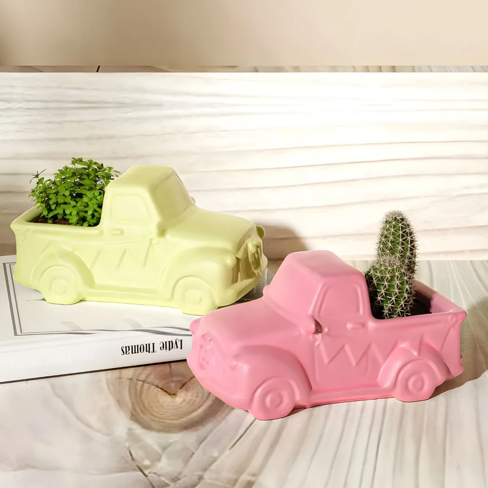 Car Potted Scent Candle Silicone Mould Handmade 3D Truck Plaster Resin Mold DIY Winter Jewelry Storage Decor Christmas Souvenir - Image 4