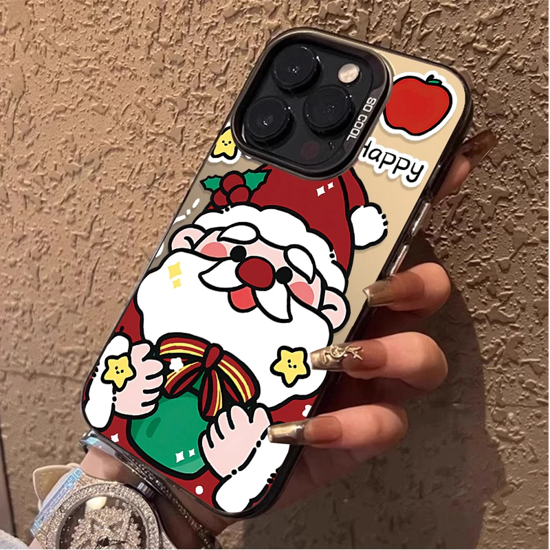 Funda bonita de Papá Noel para Samsung Galaxy S24 S23 S22 Ultra Plus FE A25 A35 A55 A24 A34 A54 A33 A53 5G, funda trasera para PC