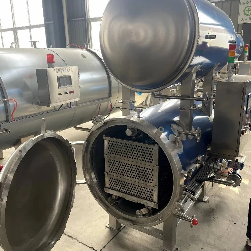 FL Industry Double Layer Sterilization Kettle High Quality Can Jars Fruit Juice Food Sterilizer Canned Retort Machine Customized