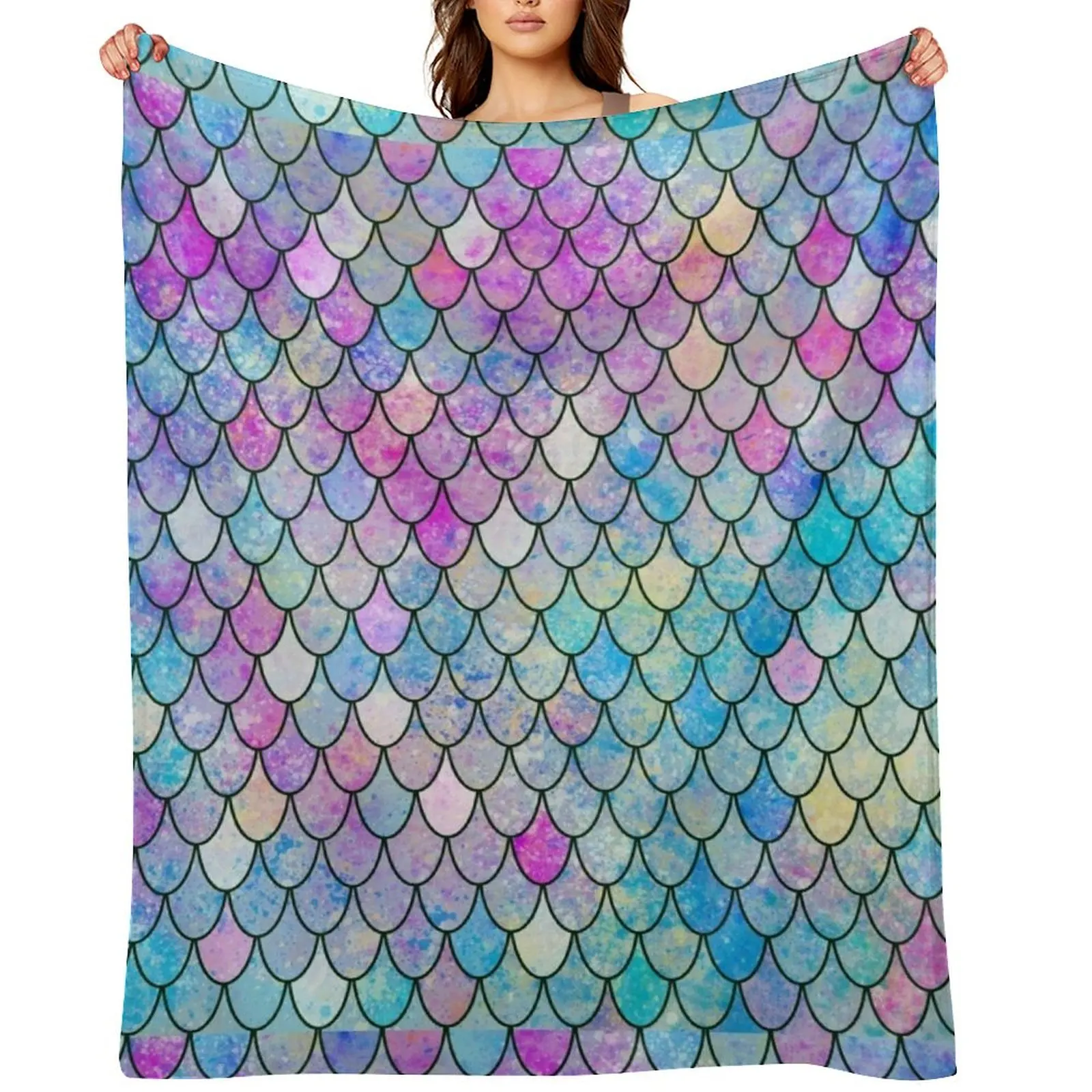 

mermaid scales Throw Blanket Single Luxury St Luxury Throw Blankets Sofas Of Decoration Blankets