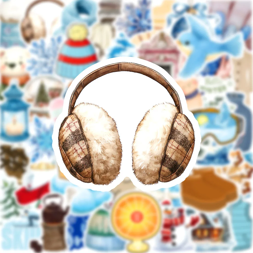50 Uds. De pegatinas de grafiti acogedoras de invierno escandinavo, calcomanías impermeables para botellas de agua, cuadernos y patinetas, tienda AnimeWorlds
