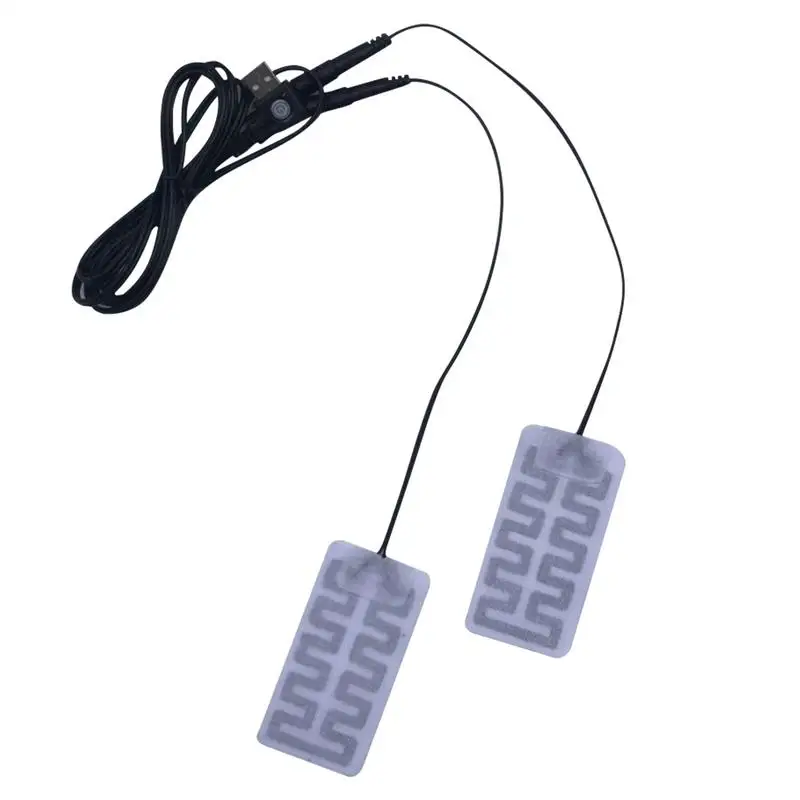 

1 Pair 4.5*9CM 5V USB Electric Heating Element Film Heater Pads Warm Feet Knee/hand Warmers Heat USB plug cable