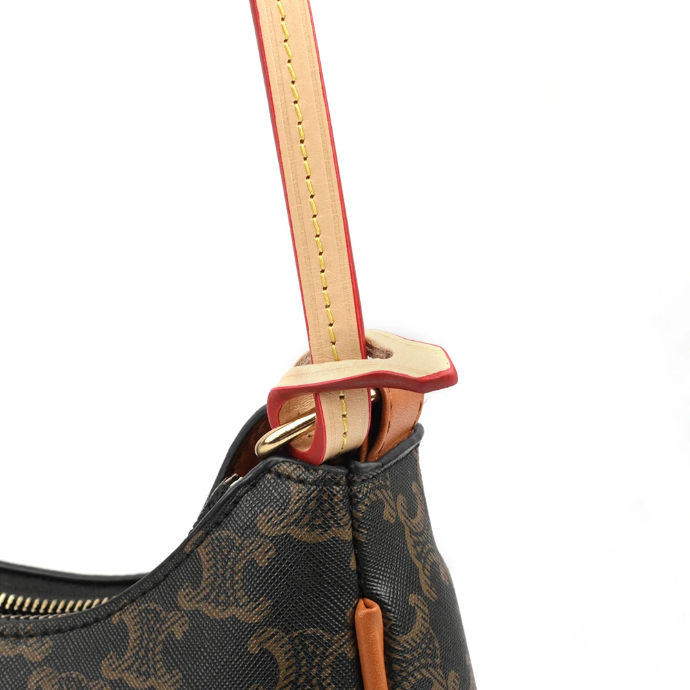 Genuine Leather Bag Handle Short Strap Shoulder Detachable Bag Replacement Women Cowhide Wrist Strap Accessories