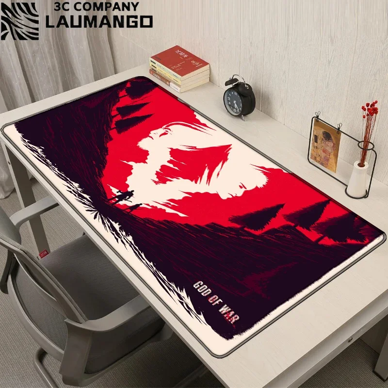 Keyboard Mat Mouse Pads God of War Anime Mats Pad Cartoon Xxl Gaming Mousepad Laptops Pc Accessories Gamer Desk Protector Carpet