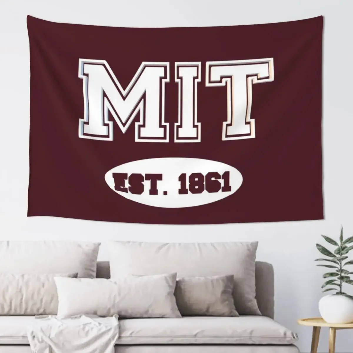 

MIT EST 1861| MASSACHUSETTS VARSITY Tapestry Home Supplies Home Decorations Bed Room Decoration Decoration Home Tapestry