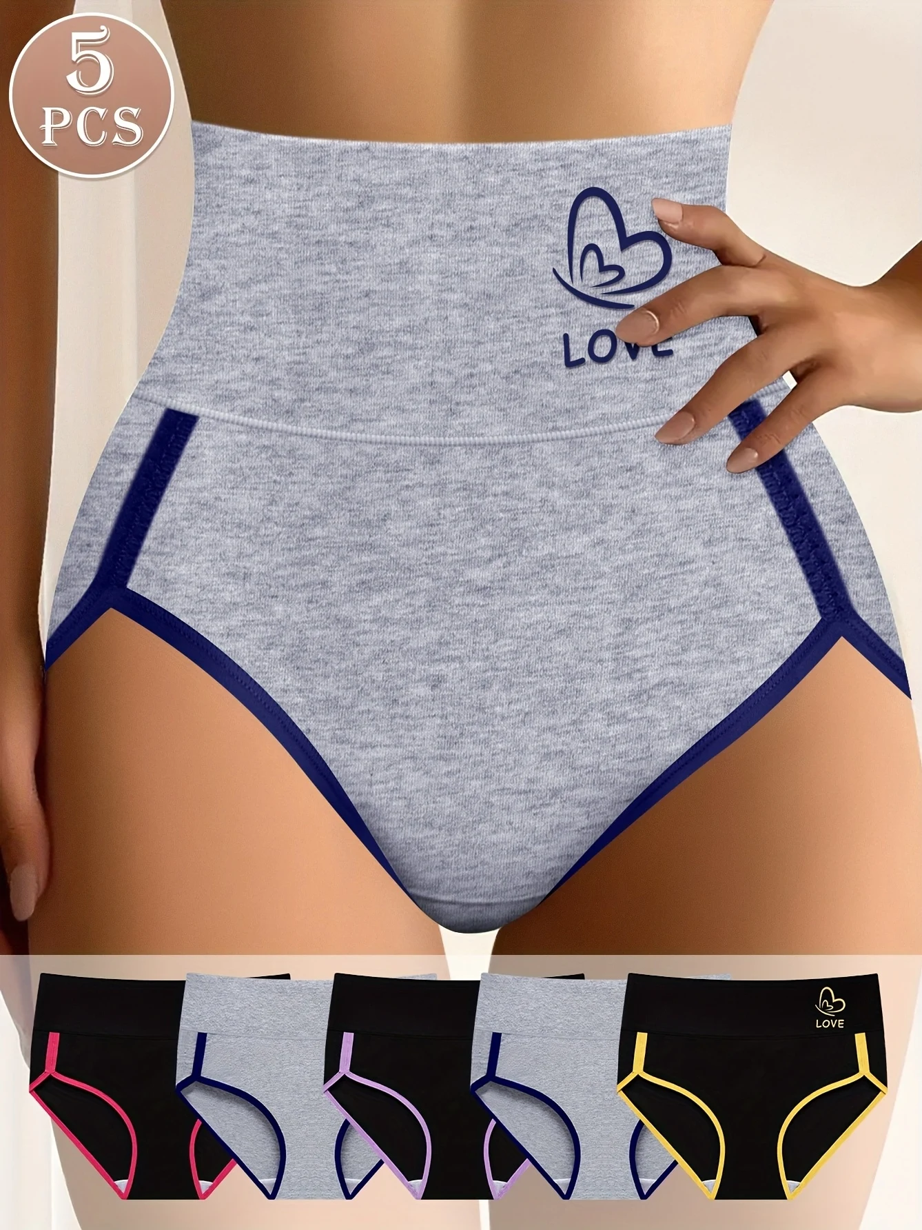 High-Waist Tummy Control Shaping Panties for Women, Seamless Soft Nylon Blend Underwear, Slimming & Lifting Design,