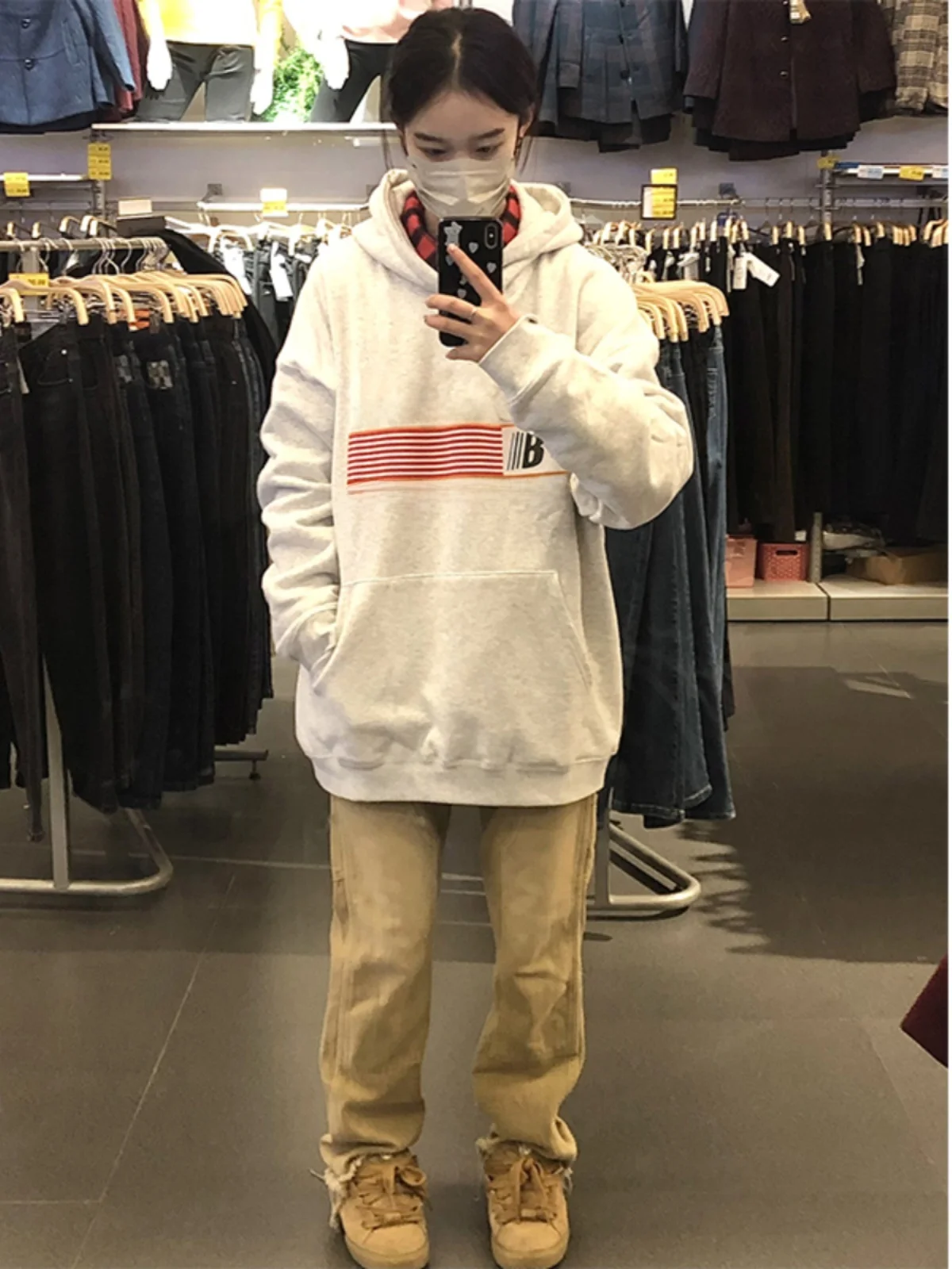 

Youthful ey Floral Sweatirt Men's Hard American Sle Heavyweight oulder Jaet Oversize Couple's Hoodie Casual Loose Fit