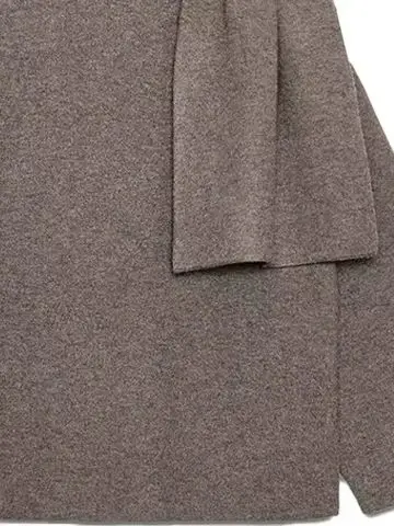 

HH женский вязаный кардиган с v-образным вырезом и длинными рукавами, шарф-воротник, свободная верхняя одежда, осеннее женское теплое уличное короткое пальто со скрытой пряжкой