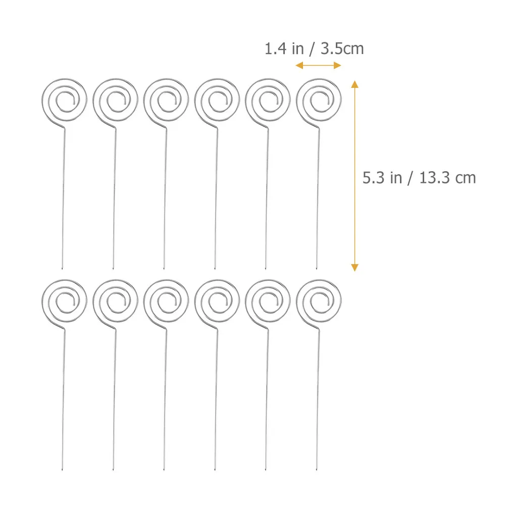 50pcs Stainless Steel Number Holder with Clip for Table Cards, Picture Signs, Event Display