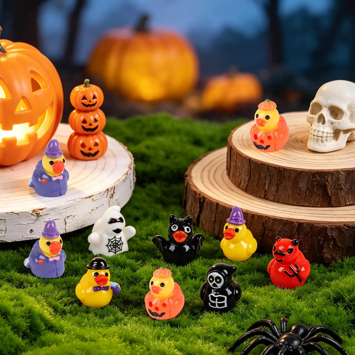 10/60 Stück Mini-Entenfiguren aus Kunstharz, Versteckspiel-Set, Miniatur-Dekoration für Halloween-Partygeschenke, DIY-Feiertagsdekoration, Geschenke – Detail 13