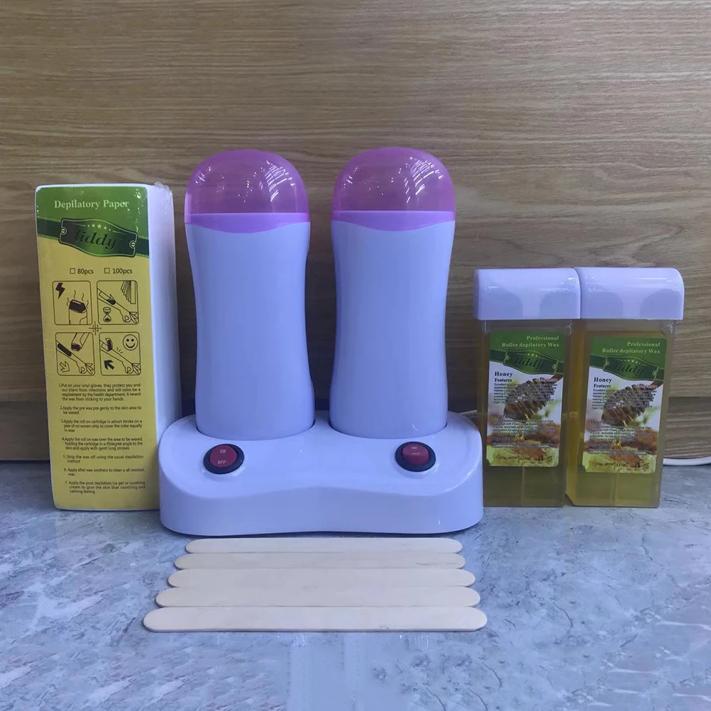 

100G Portable Women's Electric Waxing Depilator Heater Hair Removal Kit Body Wax Machine For Bikini Line Legs Underarms Travel