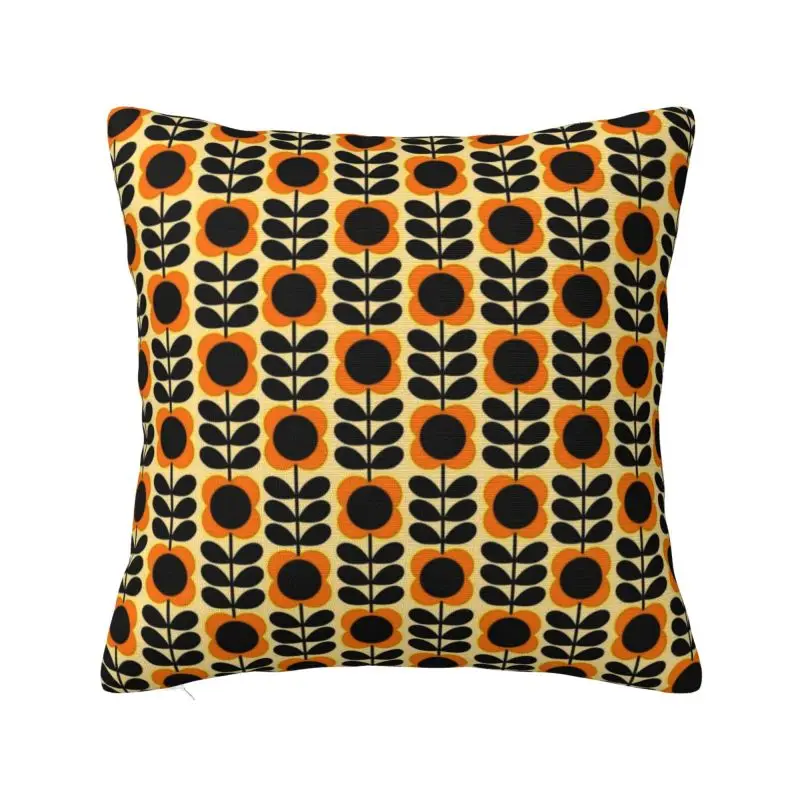 Custom Orla Kiely Multi Stem Flowers Cushion Cover 45x45cm Scandinavian Style Velvet Cute Pillow Cases for Sofa