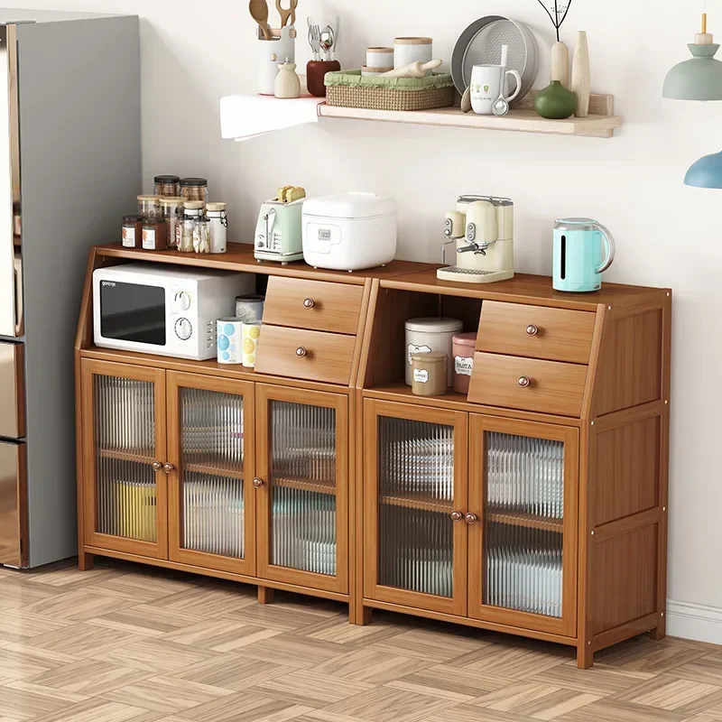 Kitchen Sideboards 찬장 Cabinet Bakers Rack, Dish Storage Rack, Microwave Oven Stand with Shelves, Standing Utility Cabinet 부엌 캐비닛