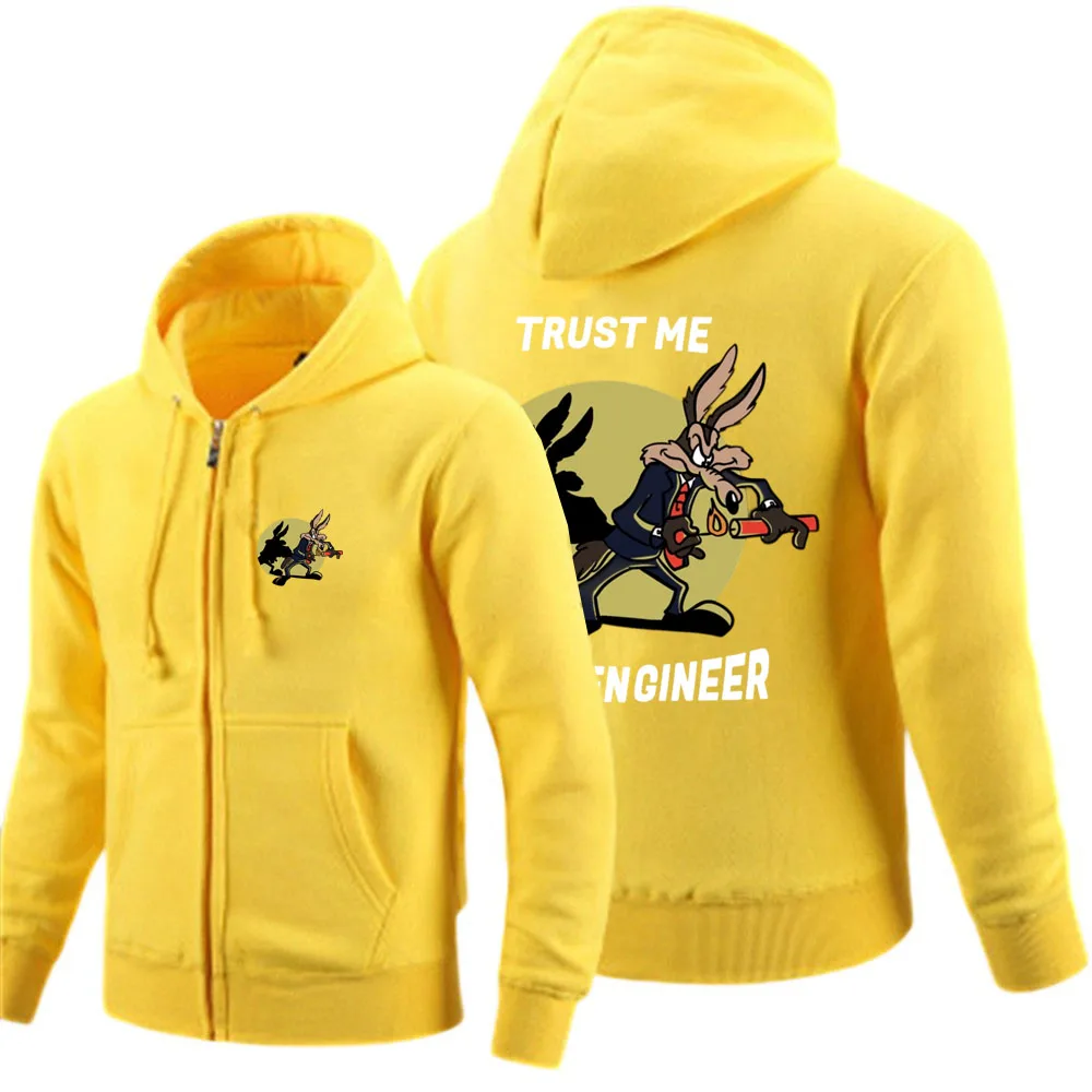 ثق بي أنا مهندس الخريف الشتاء الرجال طويلة الأكمام مقنعين Y2k الكلاسيكية مضحك البلوز أزياء ملابس رياضية غير رسمية #2