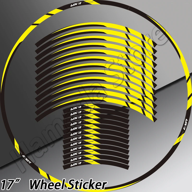 Motorcycle Wheel Sticker 17'' Rim Decal Stripe Tape Accessories For  SUZUKI GSXR GSX  GSR GSX250R GSX650R GSX750R