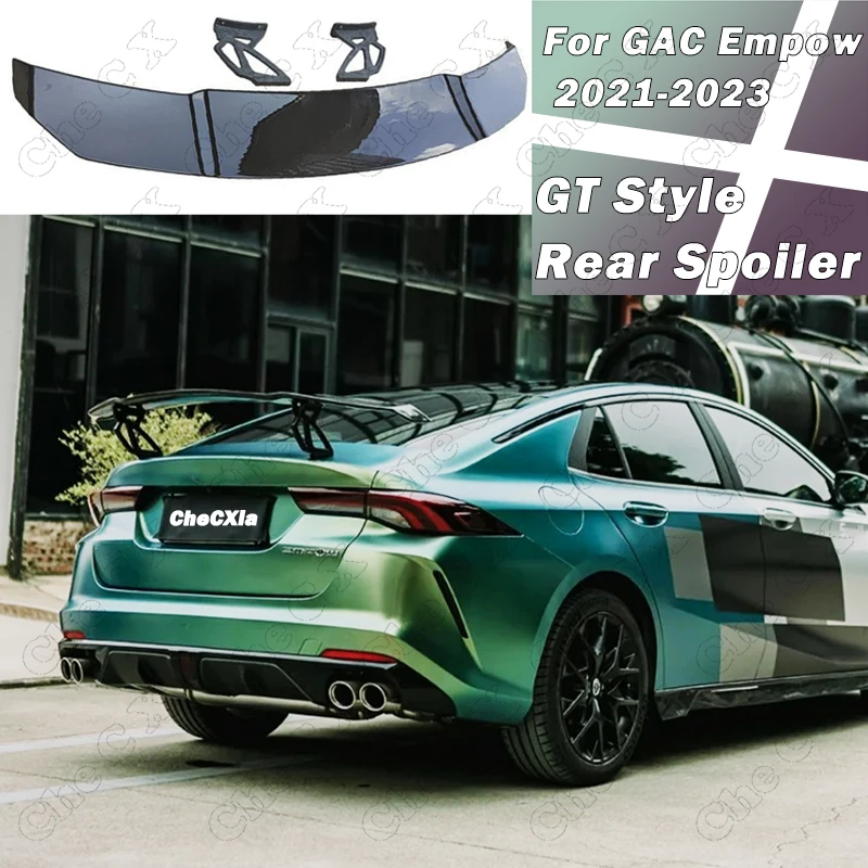 For GAC Empow 2021-2024 Car Rear Trunk Lid Forged Carbon Fiber Kit Rear Spoiler Wings Exterior Tuning Accessories Parts GT Style