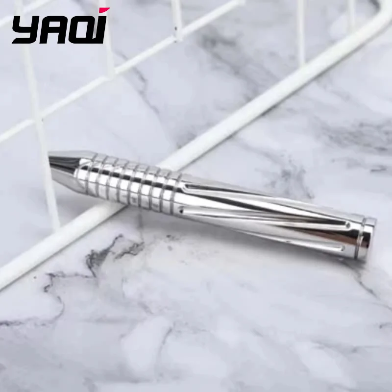2026-yaqi-bullet-磨き上げられたステンレススチールと真鍮製の男性用安全カミソリハンドル-約71g-プロフェッショナルな髭剃りツール