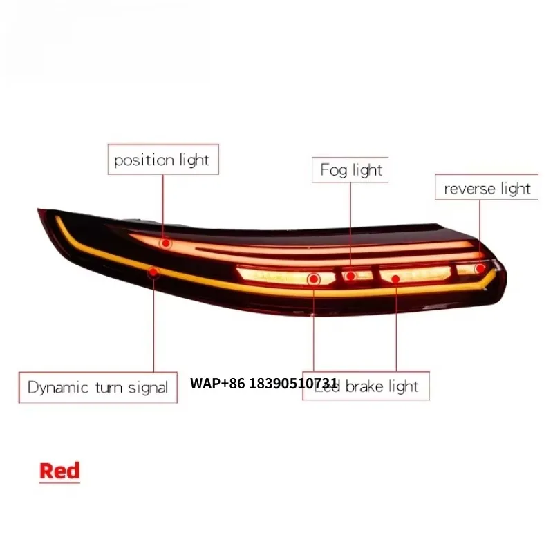 

[1979] Car Rear Lights 2013 2014 2016 2010 970.2 970.1 Tail Lights Upgraded to Through LED Taillights for Panamera 970