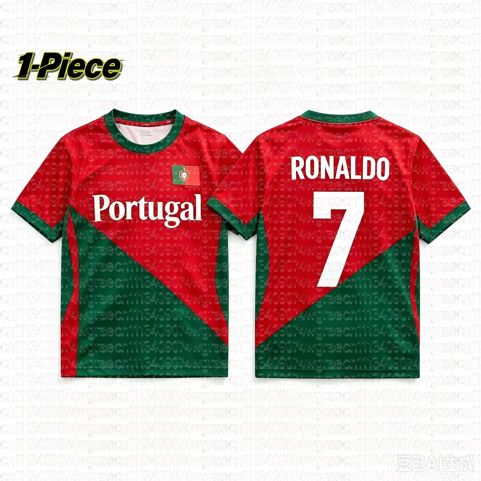 26 Ronaldo Nr. 7 Fußballtrikot-Set für Jungen, T-Shirt und Shorts, Damen, Herren, Harajuku, Portugal-Fan-Shirt, Shorts-Set, Kinder-Trainingsanzug, 2-teiliges Set – Detail 5