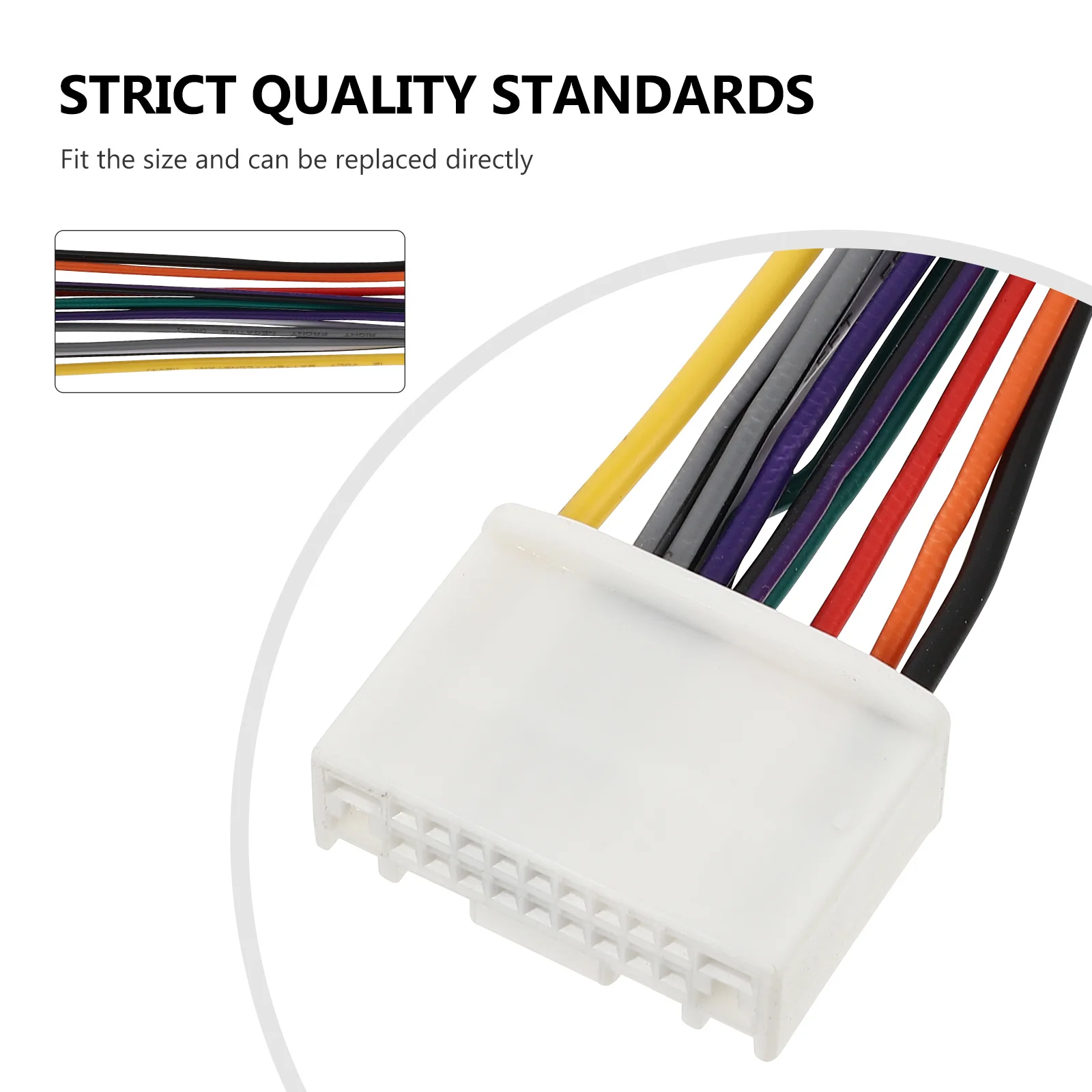 

1Pcs Audio Wiring Harness Dual Stereo 12 Pin Cable Connector Power Adapter for Tape Player Radio Audio Wire Harness