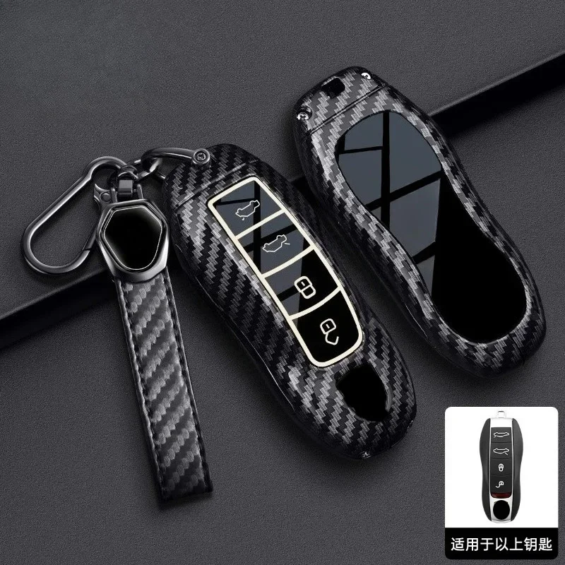 Premium Zinc Alloy Key Cover Case for Porsche Macan EV/Taycan/Panamera/Macan/911/Cayenne/718 - Protective Key Fob Shell