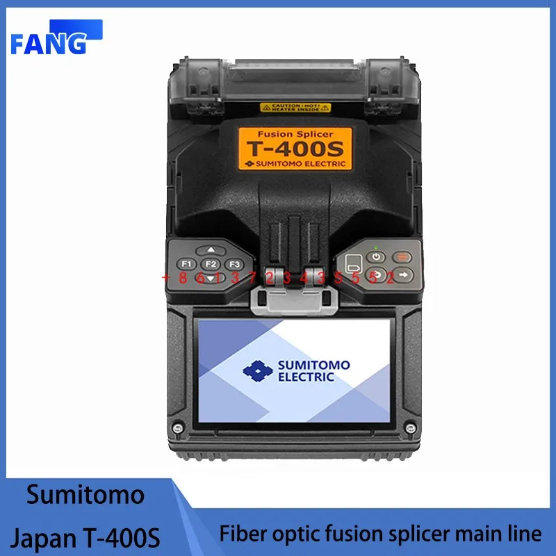 

Japan T-400S Fiber Optic Fusion Splicer 4.3 Inch Color LCD Screen Cutter with Cutting Knife Available Accessories Electrode Rod