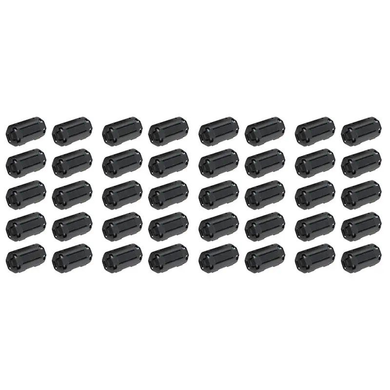 Winter Essential 40 Pcs Movable 7Mm Inner Diameter Black Ferrite Core Ring Cable Clip