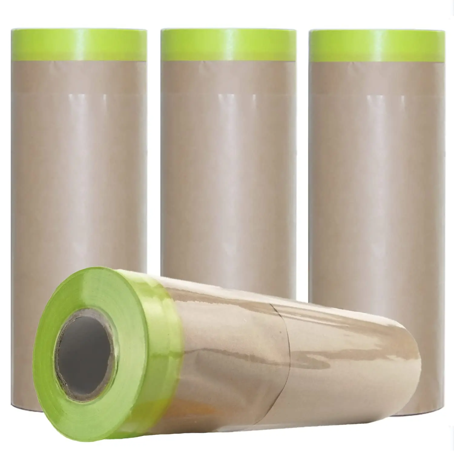 

15cm~60cm Car Paint Masking Film Pre-Taped Masking Paper For Painting Home Furniture Dustproof Kraft Paper Spray Protective Film